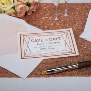 Geo Blush Save The Dates