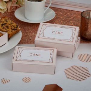 Geo Blush Cake Boxes