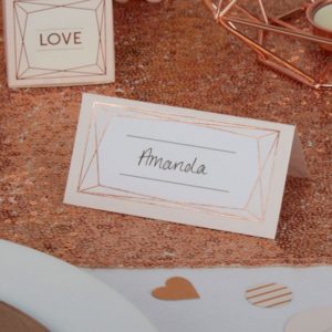 Geo Blush Name Cards